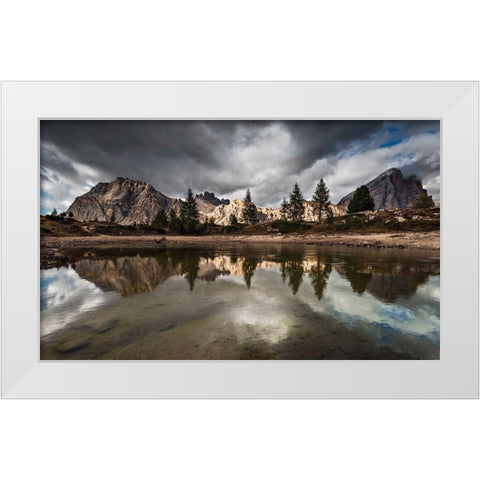 Lago di Limedes White Modern Wood Framed Art Print by Bertrande, Arnaud