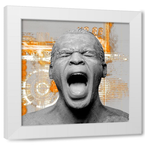 The Voice White Modern Wood Framed Art Print by Hillert, Peter