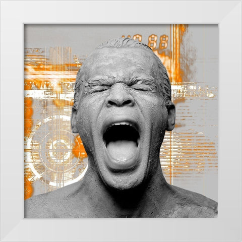 The Voice White Modern Wood Framed Art Print by Hillert, Peter