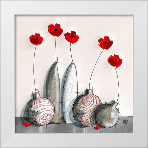 Legere White Modern Wood Framed Art Print by Maurier, Geraldine