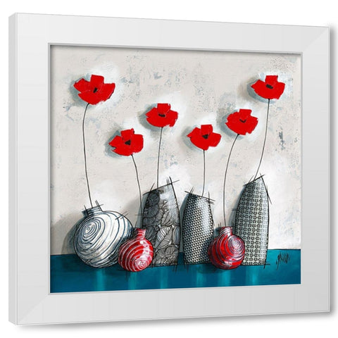 Amande White Modern Wood Framed Art Print by Maurier, Geraldine