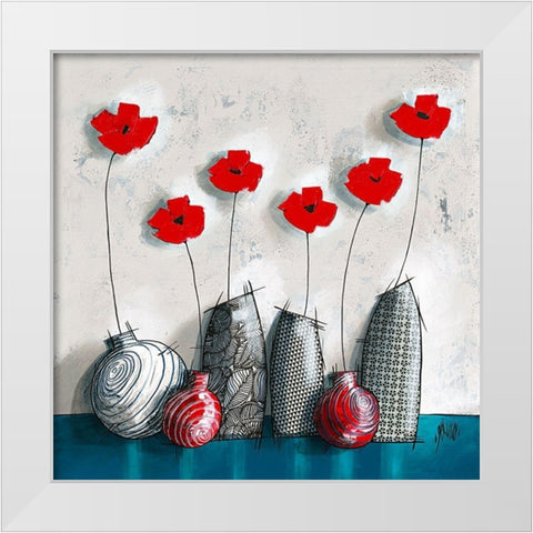 Amande White Modern Wood Framed Art Print by Maurier, Geraldine