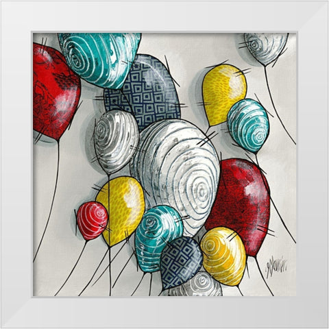 Sans titre I White Modern Wood Framed Art Print by Maurier, Geraldine