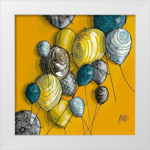 Sans titre II White Modern Wood Framed Art Print by Maurier, Geraldine