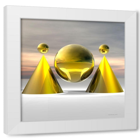 The Door White Modern Wood Framed Art Print by Hillert, Peter