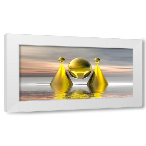 The Door Dawn White Modern Wood Framed Art Print by Hillert, Peter