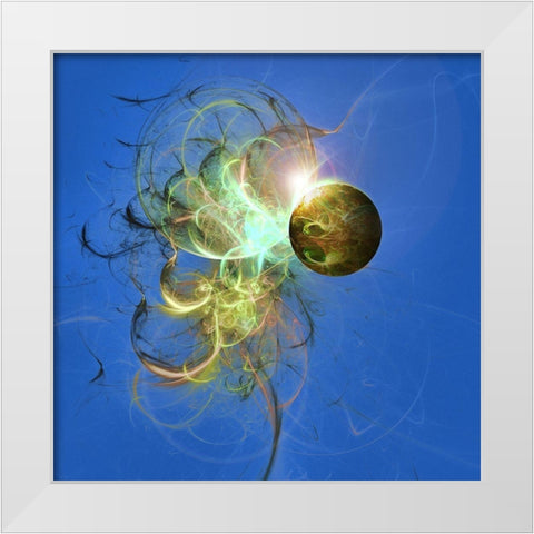 Influence White Modern Wood Framed Art Print by REVILO