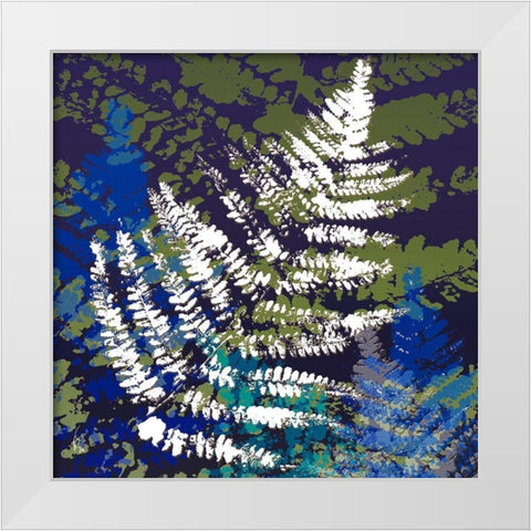 Hidden Silver White Modern Wood Framed Art Print by MIRA