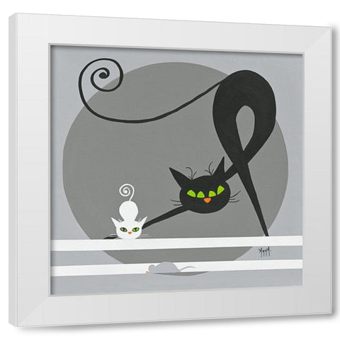 Les Chausseurs White Modern Wood Framed Art Print by ANNA