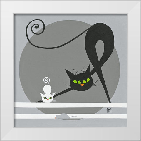 Les Chausseurs White Modern Wood Framed Art Print by ANNA