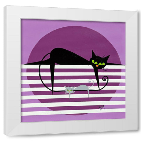 Les Pachas White Modern Wood Framed Art Print by ANNA