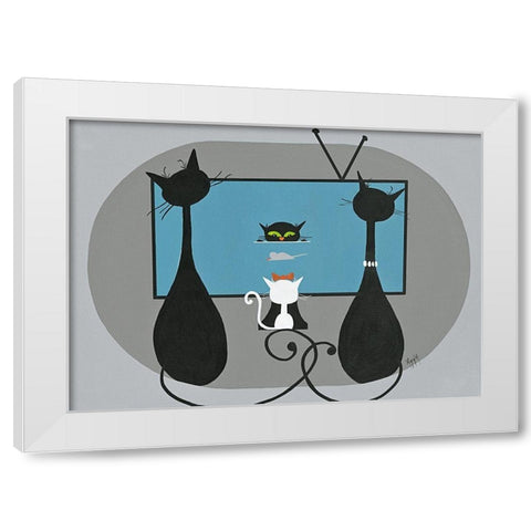 Tele-Achat White Modern Wood Framed Art Print by ANNA