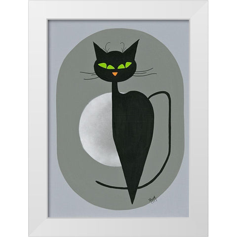 Lady White Modern Wood Framed Art Print by ANNA