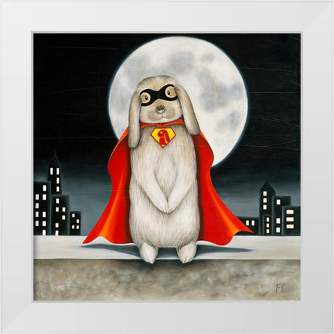 Du pain sur la planche White Modern Wood Framed Art Print by Ann R