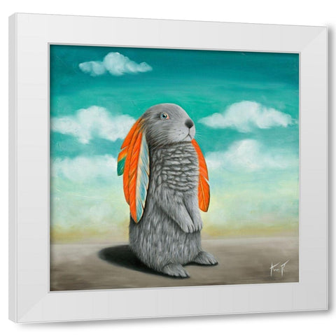 Petit Chef White Modern Wood Framed Art Print by Ann R