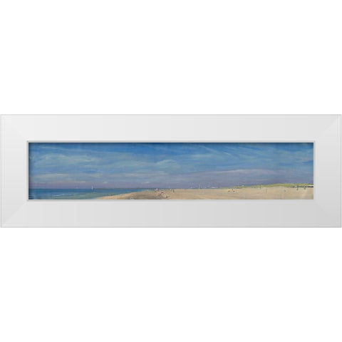 Panoramic View of South Beach and Scheve White Modern Wood Framed Art Print by Valentini, Alberto