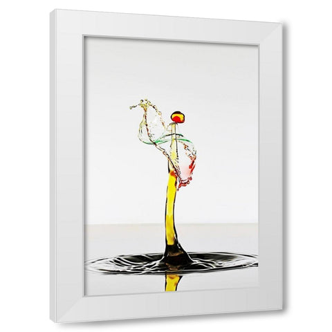 Le guitariste White Modern Wood Framed Art Print by Sanchez, Manuel
