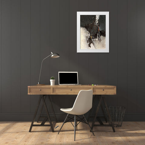 Escarbille White Modern Wood Framed Art Print by Marchi