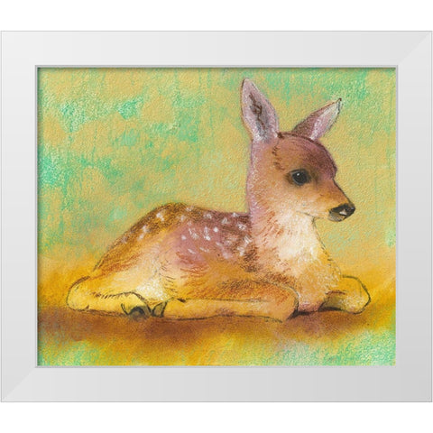 Rehkitz I White Modern Wood Framed Art Print by Botman, Loes