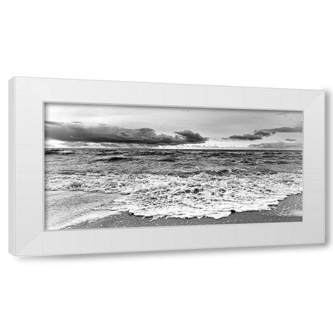 Storm III White Modern Wood Framed Art Print by Steger, Uwe