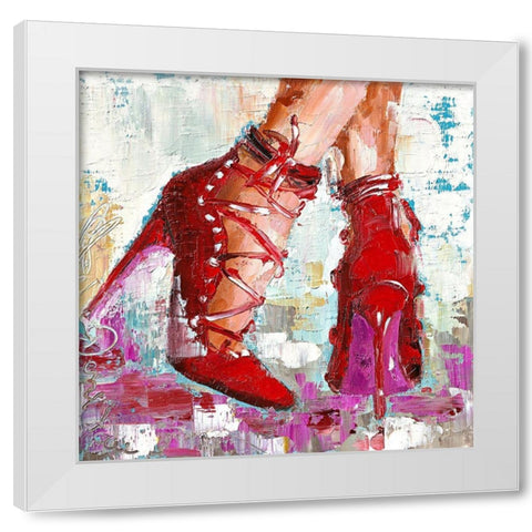 Demi tour White Modern Wood Framed Art Print by Catherine M.