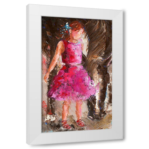 Clemence et poesie I White Modern Wood Framed Art Print by Catherine M.
