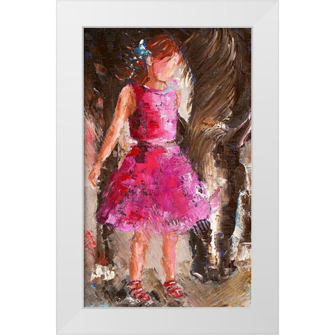 Clemence et poesie I White Modern Wood Framed Art Print by Catherine M.