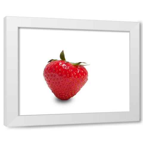 Erdbeere White Modern Wood Framed Art Print by Brosius, Volker
