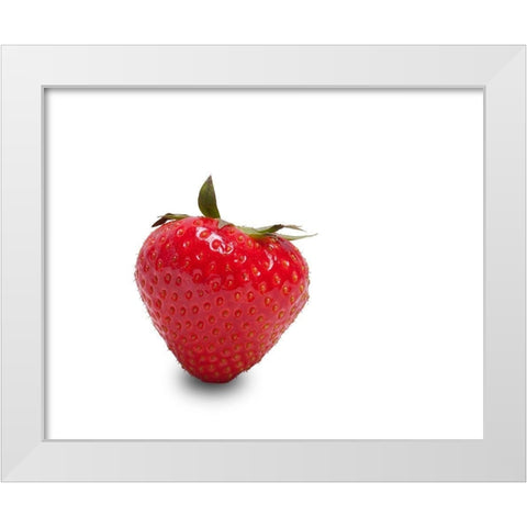 Erdbeere White Modern Wood Framed Art Print by Brosius, Volker