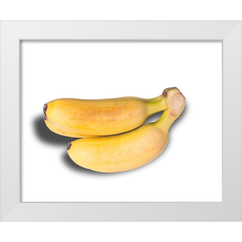 Bananas White Modern Wood Framed Art Print by Brosius, Volker