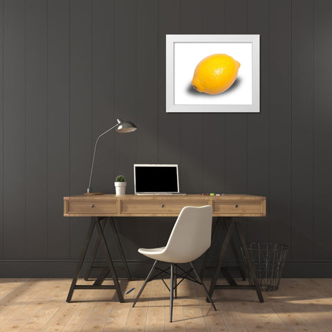 Zitrone White Modern Wood Framed Art Print by Brosius, Volker