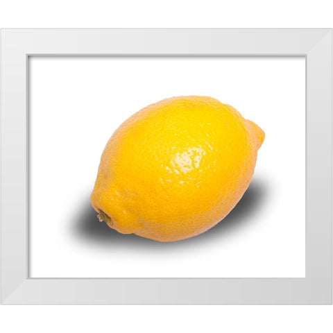 Zitrone White Modern Wood Framed Art Print by Brosius, Volker