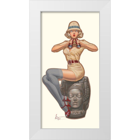 Lexploratrice White Modern Wood Framed Art Print by Hitte, Patrick