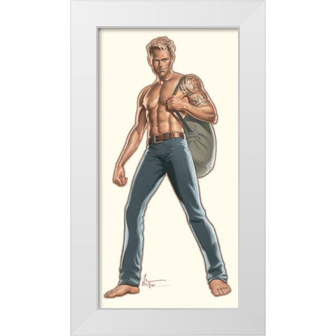 Sailorman White Modern Wood Framed Art Print by Hitte, Patrick