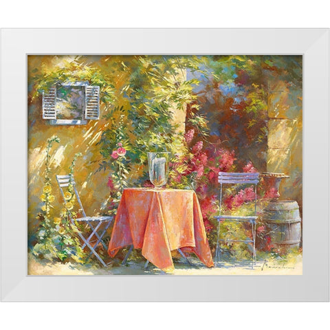 Belle provencale White Modern Wood Framed Art Print by Messely, Johan