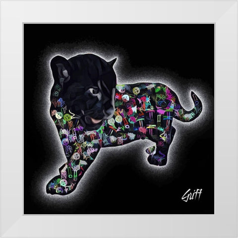 Tagri White Modern Wood Framed Art Print by GRIFF