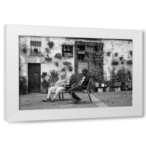 Siesta White Modern Wood Framed Art Print by Stein, Oliver