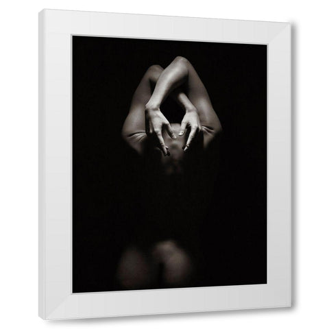 Dancing Hands II White Modern Wood Framed Art Print by Milillo, Marco