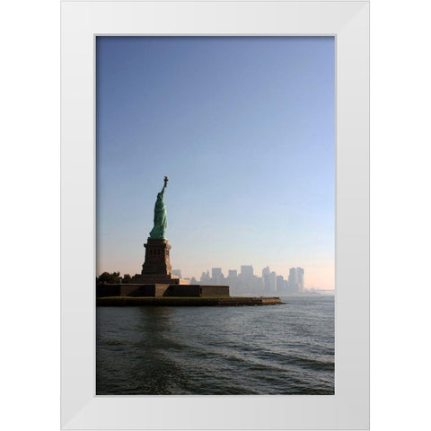 Liberty leading the City White Modern Wood Framed Art Print by Terrible, Aurelien