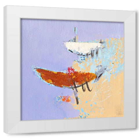 Ohne Titel IX White Modern Wood Framed Art Print by Groenhart, Jan