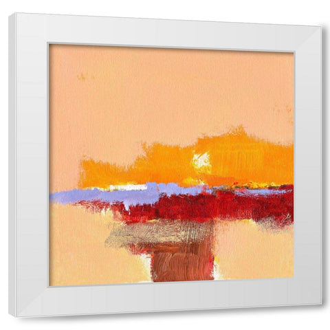 Ohne Titel XII White Modern Wood Framed Art Print by Groenhart, Jan