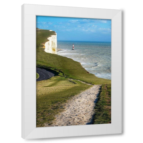 Beachy Head White Modern Wood Framed Art Print by Copeland, Gill