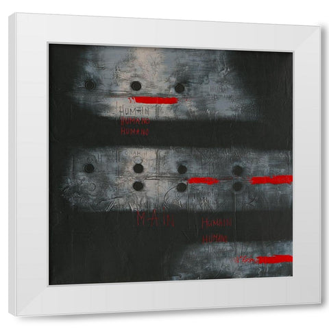 Humano - Diptyque I White Modern Wood Framed Art Print by Becam, Carole