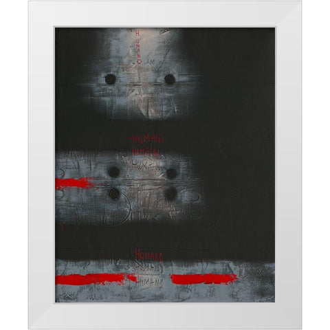 Humano - Diptyque II White Modern Wood Framed Art Print by Becam, Carole