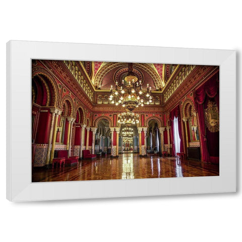 City Hall White Modern Wood Framed Art Print by Ronin