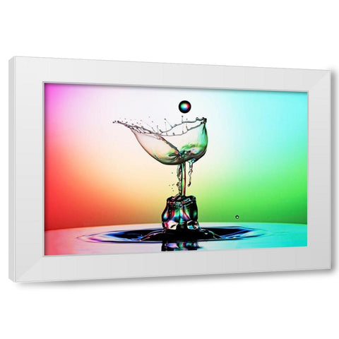 Glass White Modern Wood Framed Art Print by Sanchez, Manuel