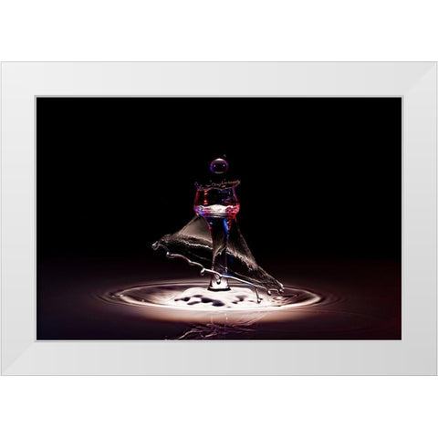 Dancer I White Modern Wood Framed Art Print by Sanchez, Manuel