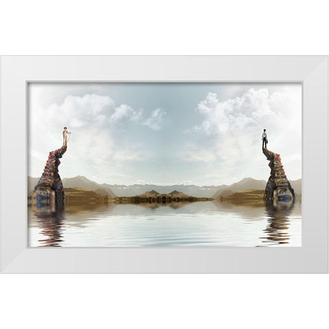 Mister and Misses Gemstone White Modern Wood Framed Art Print by Hillert, Peter