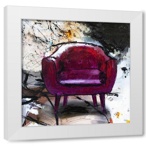 Fauteuil I White Modern Wood Framed Art Print by Ducret, Patrice