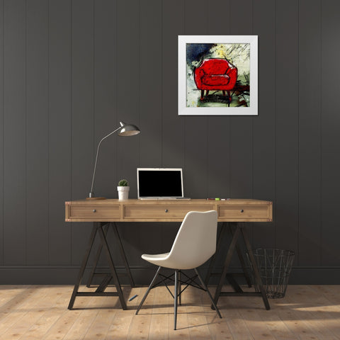 Fauteuil VI White Modern Wood Framed Art Print by Ducret, Patrice